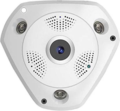 Secure Vision 5MP Fishey 360 Degree Panoramic Wireless HD IP Wifi Indoor Security CCTV Camera Video Monitor (With SD Card Support) Security Camera
