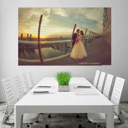Bride and Groom Wedding Wallpaper Paper Print