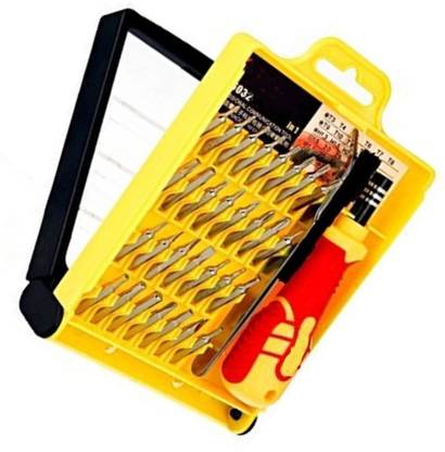 Aryshaa 32 in 1 Multi-functional Magnetic Pocket Screwdriver Set Suitable for Mobile phones, Computers, PDA housings, PSPs, NDS, MP3 players, etc. Compact storage design. Ratchet Screwdriver Set