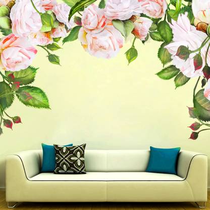 Decoration Stickers 30 cm flower border design Self Adhesive Sticker