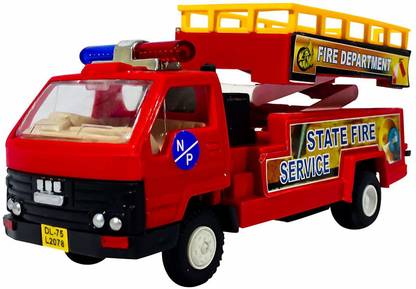 Toywala State Fire Break Down Service Truck Toy (Pull Back Action) (Red)