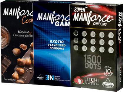 MANFORCE COCKTAIL, GAME AND LITCHI WITH 3 IN 1 Condom