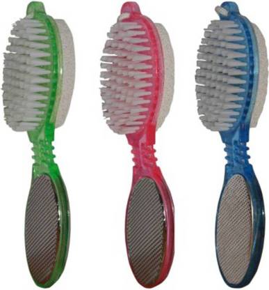 Bajrang 4 in 1 Foot Care Pedicure Brush, Pumice Scrubber (03 pcs.)