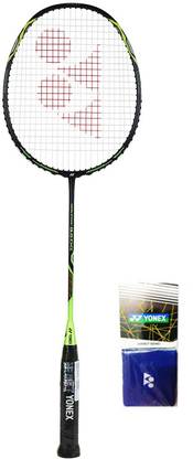 YONEX Voltric 0.5 DG Blend Badminton Racket with Wrist Band Badminton Kit