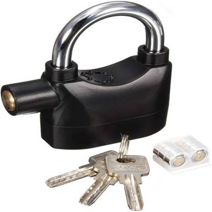WIB Siren Alarm Padlock Anti-Theft Security System Door Motor Bike with Keys Lock