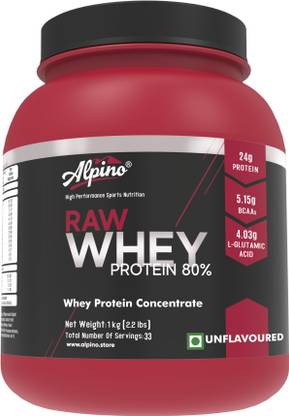 ALPINO Raw Whey Protein 80% - 1kg / 2.2lb (Unflavoured) Whey Protein