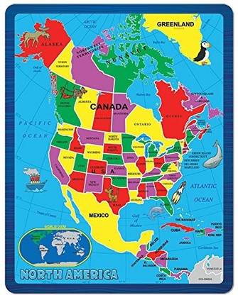 A Broader View Continent Puzzle - North America (55 Piece)