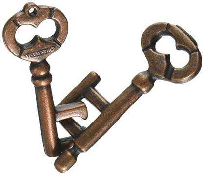 Bepuzzled KEY Hanayama Cast Metal Brain Teaser Puzzle (Level 1)