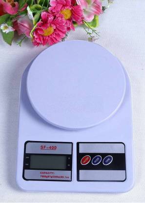 Zeom 10kg x 1g Kitchen Scale SF_400 Balance Multi-purpose weight measuring machine Weighing Scale  ( WHITE ) Weighing Scale