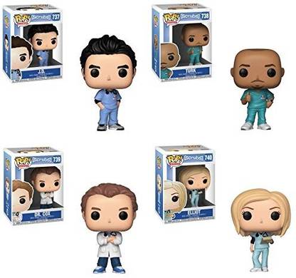 Funko TVScrubs Collectors Set J.D., Turk, Dr. Cox, Elliot