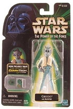 STAR WARS The Power of the Force Comm Tech Greedo Action Figure 3.75 Inches