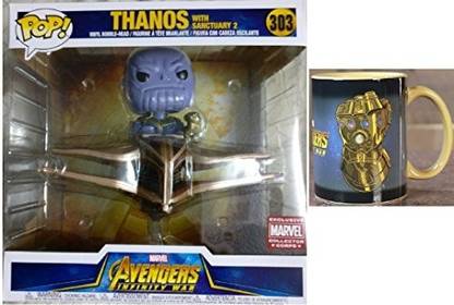 Funko War Thanos with Sanctuary Vinyl Figure Infinity Gauntlet Heat Changing Mug