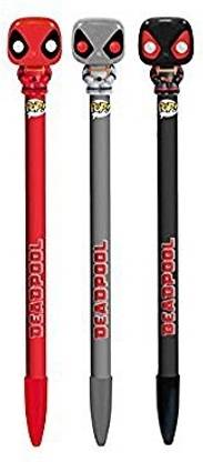MARVEL POP Deadpool Pen Toppers 1 Red 1Grey 1 Black 3 Pack Set