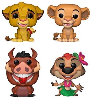 Funko Disney POP Lion King Collectors Set Simba Nala Luau Pumbaa Luau Timon