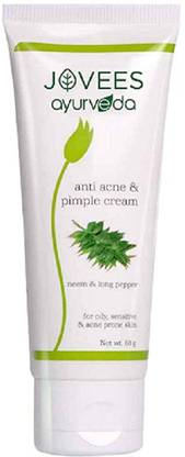 JOVEES Ayurveda Neem & Long Pepper Anti Acne and Pimple Cream, 60g