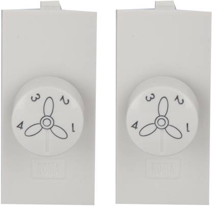 ANCHOR Roma Fan Step Regulator Tiny Eme 22546, White, 100W (Pack of 2) Step-Type Button Regulator