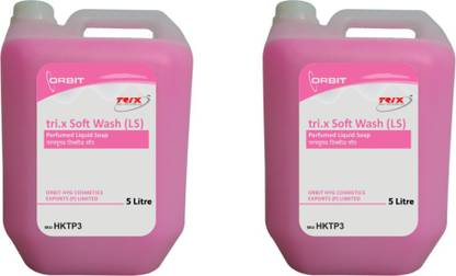 TRIX Perfumed Liquid Soap Rose-Soft wash (LS) Pack of 2 (2x5 Litre) Hand Wash Bottle
