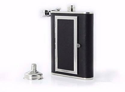 JERN JERN Pocket Hip Flask 6 Oz Leak Proof - Drinking Flask for Liquor and Smokes Metal Hip Flask