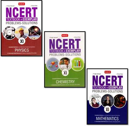 MTG Class 11 NCERT Exemplar Problems - Solutions 3-BOOKS SET COMBO (PHY.+CHEM.+MATHS.)
