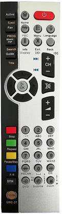 LipiWorld URC-27 3in1 Universal Remote Control Compatible for DVD LED LCD with D2H VIDEOCON Remote Controller