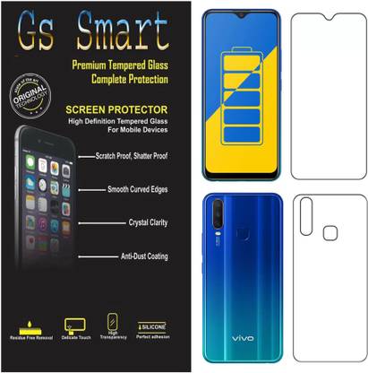 GS Smart Front and Back Tempered Glass for Vivo Y15, vivo 1901, Y15