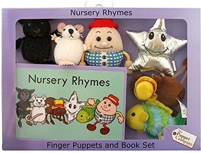 The Puppet Company Traditional Story Sets Nursery Rhymes Book and Finger Puppets Set Hand Puppets