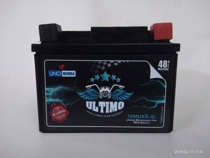 UNO MINDA 12MUXA-4L 3 Ah Battery for Bike