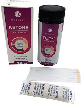 MEDICON Ketone urine test strip- URS 1k 100 Glucometer Strips