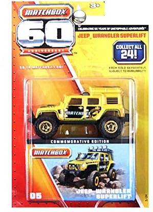 MATCHBOX 60th Anniversary Superfast Jeep Wrangler Superlift Yellow