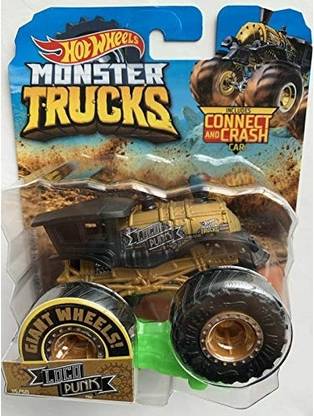 HOT WHEELS Hw Monster Trucks Loco Punk Giant Wheels Gold Black 1:64 Scale