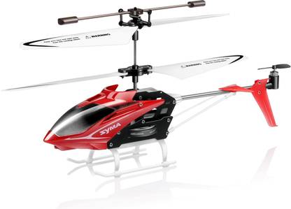 SYMA Toyhouse Speed Helicopter 3 Channel Infrared Remote Control with Gyroscope n LED Lights for Indoor Red
