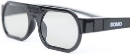 DOMO nHance PL16S Polaroid Passive Circular Polarized 3D Glasses for mobile TV laptop,, Plastic, (Black Color)