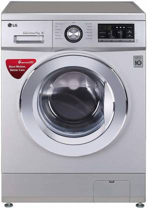 LG 7 kg Inverter, Smart diagnosis system Fully Automatic Front Load Washing Machine with In-built Heater Silver