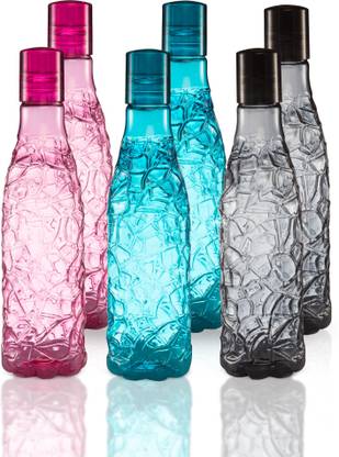 Flipkart SmartBuy Designer Mosaic Bottle – 1000ml – PET  (Pack of 6, Multicolor, PET)