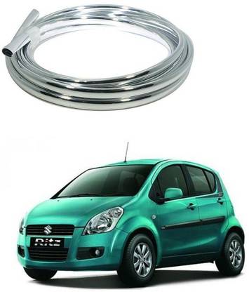 PRTEK Car and Bike Edge Guard Protector for Door and EdgesChrome Silver) 0048 Car Beading Roll For Bumper, Window, Grill and Garnish Cover