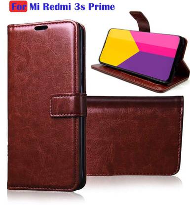 FARMAISH Flip Cover for Mi Redmi 3S Prime