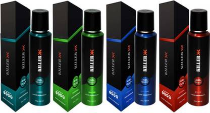 KILLER Ocean, Marine, Cyclone, Storm (150ml Each) Deodorant Spray  -  For Men & Women