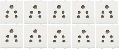 ANCHOR Penta Modular 6A, 2 IN 1 SOCKET, 2M 65202 (Pack of 10) 6 A Five Pin Socket