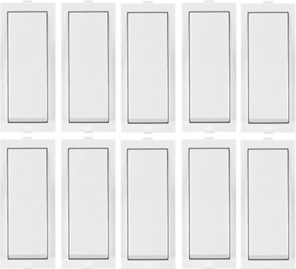 ANCHOR ROMA WHITE, 10AX, 1 WAY SWITCH (10 Nos Switches) 10 A One Way Electrical Switch