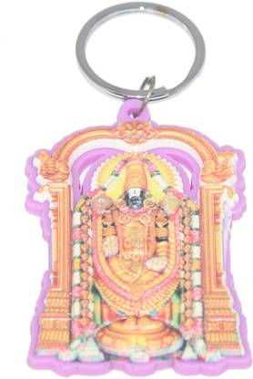 Aura Single Sided Venkateswara Tirupati Balaji Soft Rubber Key Chain