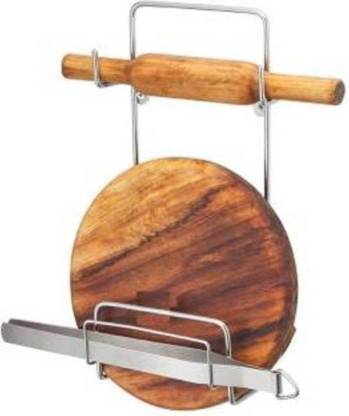 ORTEC Chakla/Belan Kitchen Rack Steel Stainless Steel Chakla Belan Stand for Kitchen