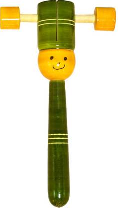 Santarms Wooden Tic Tock Noise Maker Toy (green)