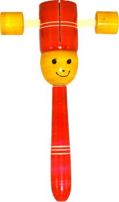 Santarms Wooden Tic Tock Noise Maker Toy (red)