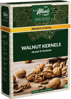 SHREE MURLI Walnut Kernels without shell Broken 500 gm (Pack of 250 grams x 2) Walnuts