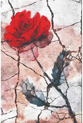 NEW ANJANI ART GALLERY One Part Red Rose Painting Digital Reprint 36 inch x 48 inch Painting