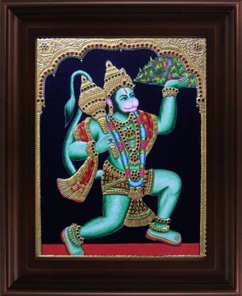 Sandiv Art Gallery Malai Tanjore Painting Natural Colors 10 inch x 8 inch Painting