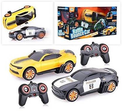 Liberty Imports Police Chase 116 Remote Control Stunt RC Battle Bumper Cars Twin Pack 2 Player Game with 2.4 Ghz Radio Control Vehicles
