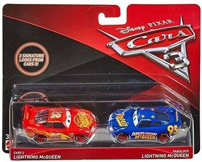DISNEY 3 Lightning McQueen and Fabulous Lightning McQueen DieCast Vehicles
