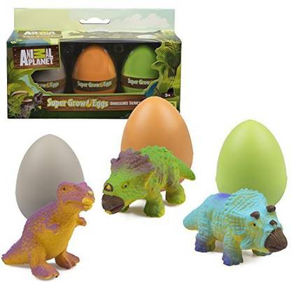 Animal Planet Grow Eggs Dinosaur Hatch and Grow Three Different SuperSized Dinos Series 1