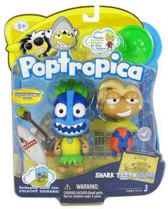 Jazwares Poptropica 3 Inch Mini Figure Toy 2Pack Shark Tooth Island